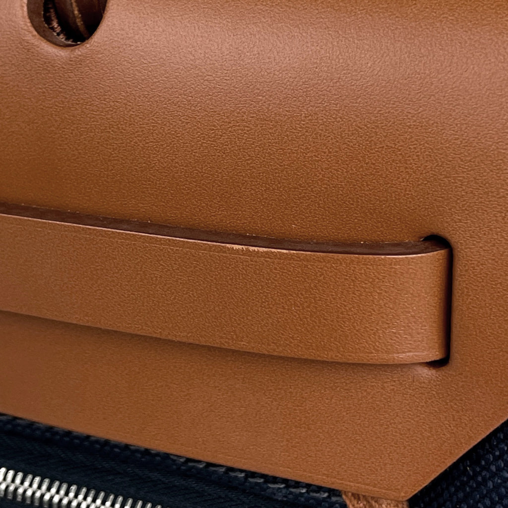 【在庫一掃】 エルメス エールバッグ ジップ PM 2WAY ショルダーバッグ ハンドバッグ キャンバス ネイビー Ｗ レディース 【中古】 brbag