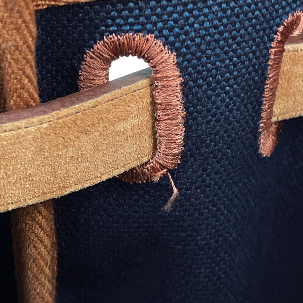 【在庫一掃】 エルメス エールバッグ ジップ PM 2WAY ショルダーバッグ ハンドバッグ キャンバス ネイビー Ｗ レディース 【中古】 brbag