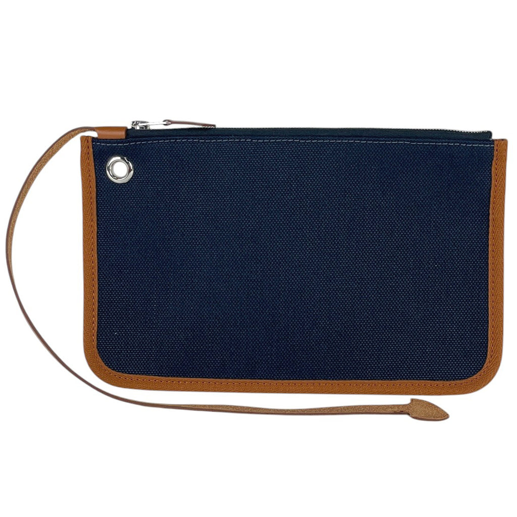 エルメス エールバッグ ジップ PM 2WAY ショルダーバッグ ハンドバッグ キャンバス ネイビー Ｗ レディース 【中古】 brbag
