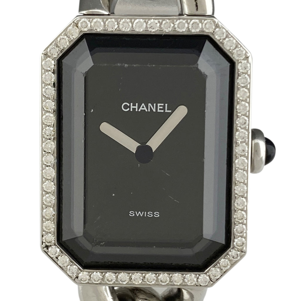 CHANEL シャネル CHANEL プルミエール Lサイズ H3252 腕時計 SS クォーツ ブラック レディース