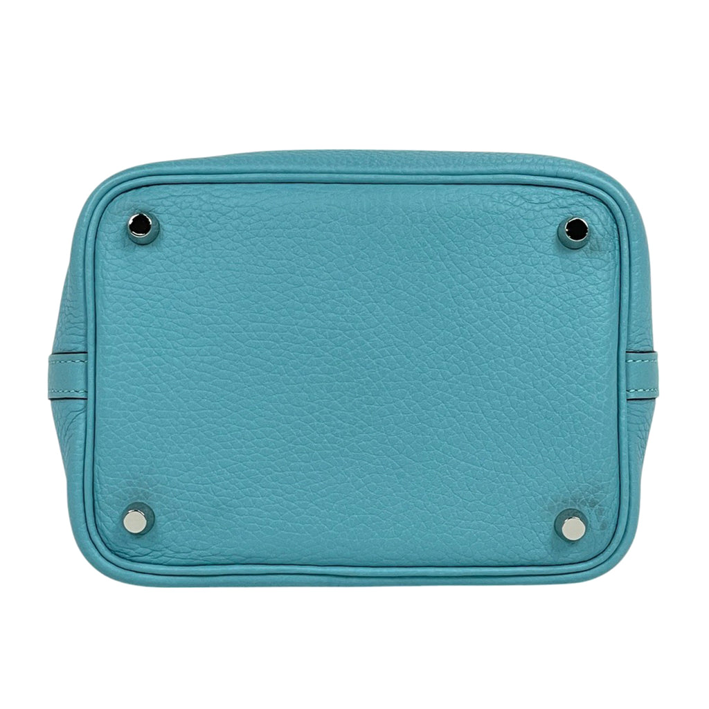 エルメス ピコタンロック PM ミニバッグ ハンドバッグ トリヨンクレマンス ブルーアトール A レディース 【中古】brbag