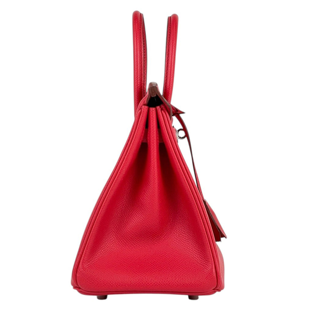 エルメス バーキン 25 ハンドバッグ ヴォーエプソン ルージュカザック □M レディース 【中古】brbag