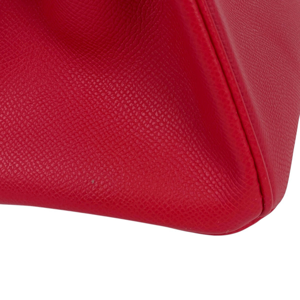 エルメス バーキン 25 ハンドバッグ ヴォーエプソン ルージュカザック □M レディース 【中古】brbag