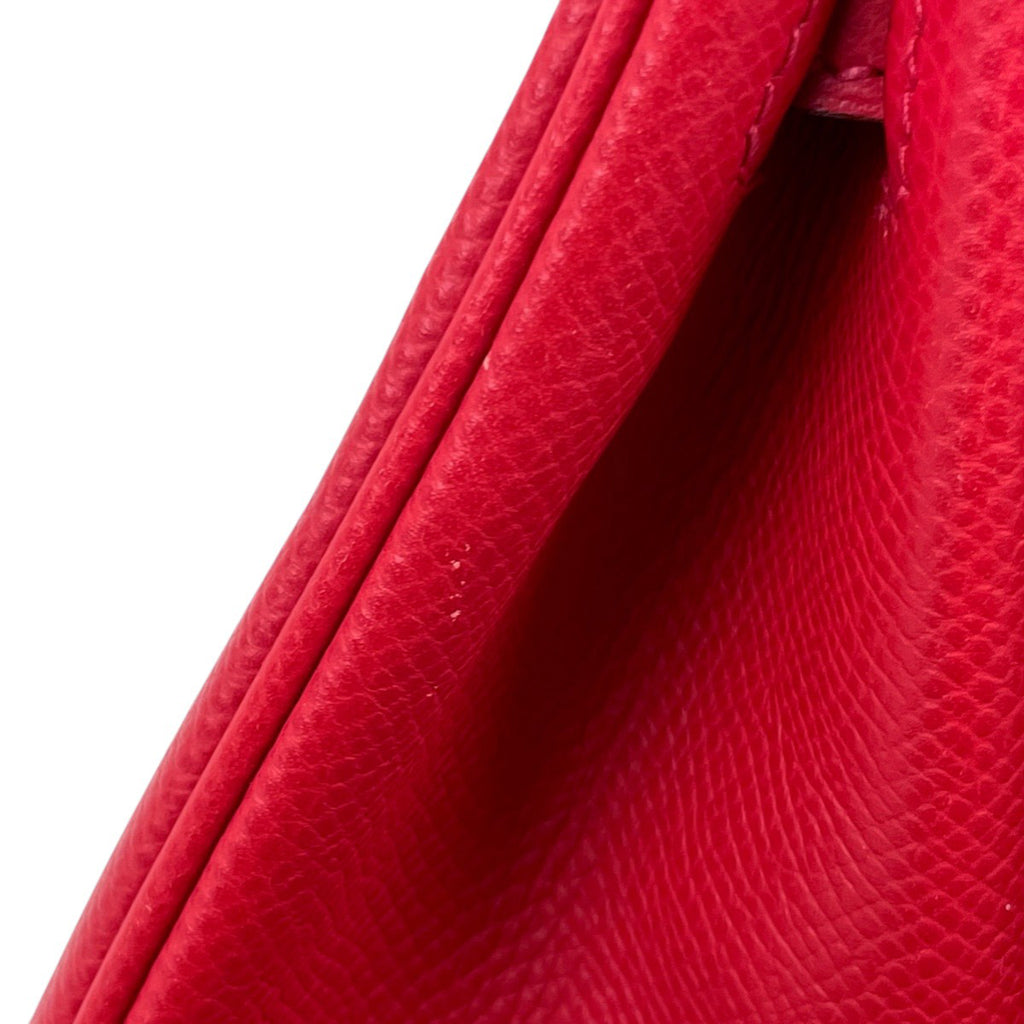 エルメス バーキン 25 ハンドバッグ ヴォーエプソン ルージュカザック □M レディース 【中古】brbag