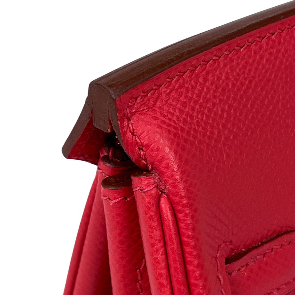 エルメス バーキン 25 ハンドバッグ ヴォーエプソン ルージュカザック □M レディース 【中古】brbag