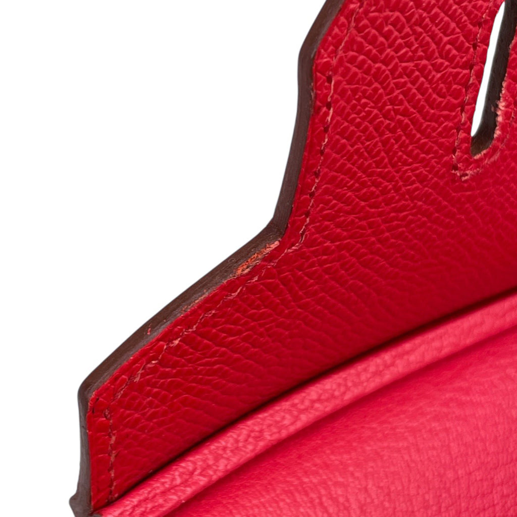 エルメス バーキン 25 ハンドバッグ ヴォーエプソン ルージュカザック □M レディース 【中古】brbag