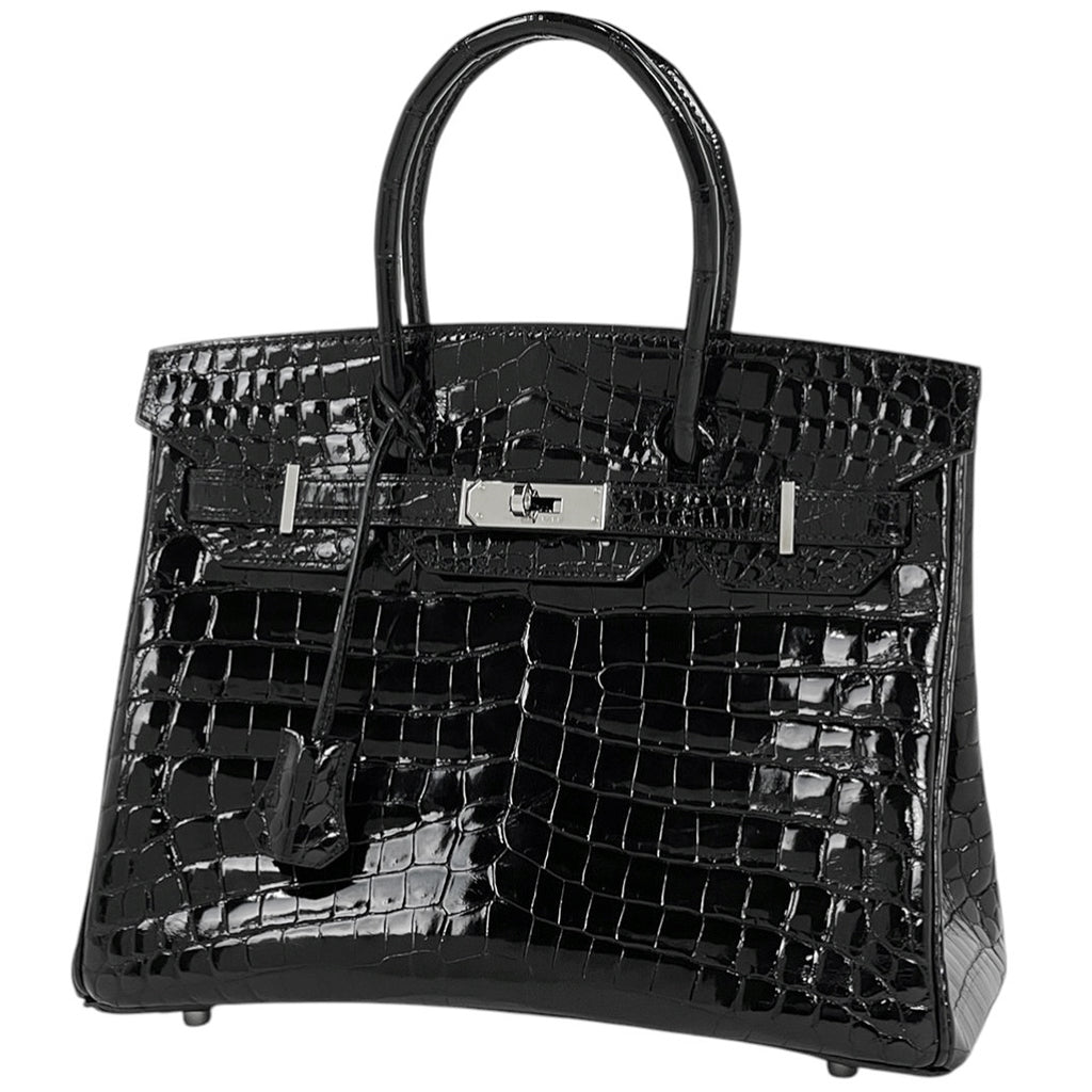 エルメス バーキン 30 ハンドバッグ ニロティカス ブラック □Ｊ レディース 【中古】brbag