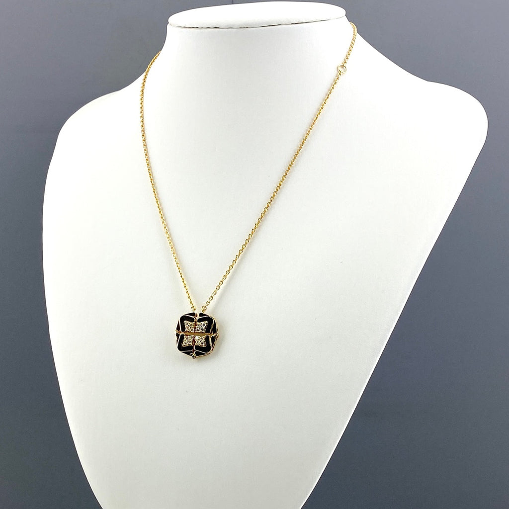 メレダイヤ デザインネックレス YG イエローゴールド ペンダント ネックレス K18 750 ダイヤモンド レディース 【中古】nbjwl