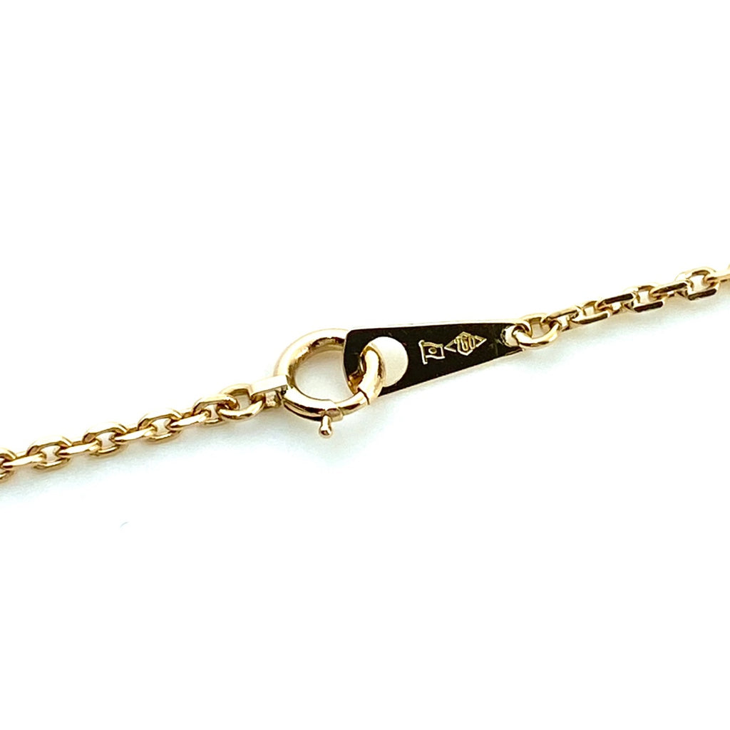 メレダイヤ デザインネックレス YG イエローゴールド ペンダント ネックレス K18 750 ダイヤモンド レディース 【中古】nbjwl