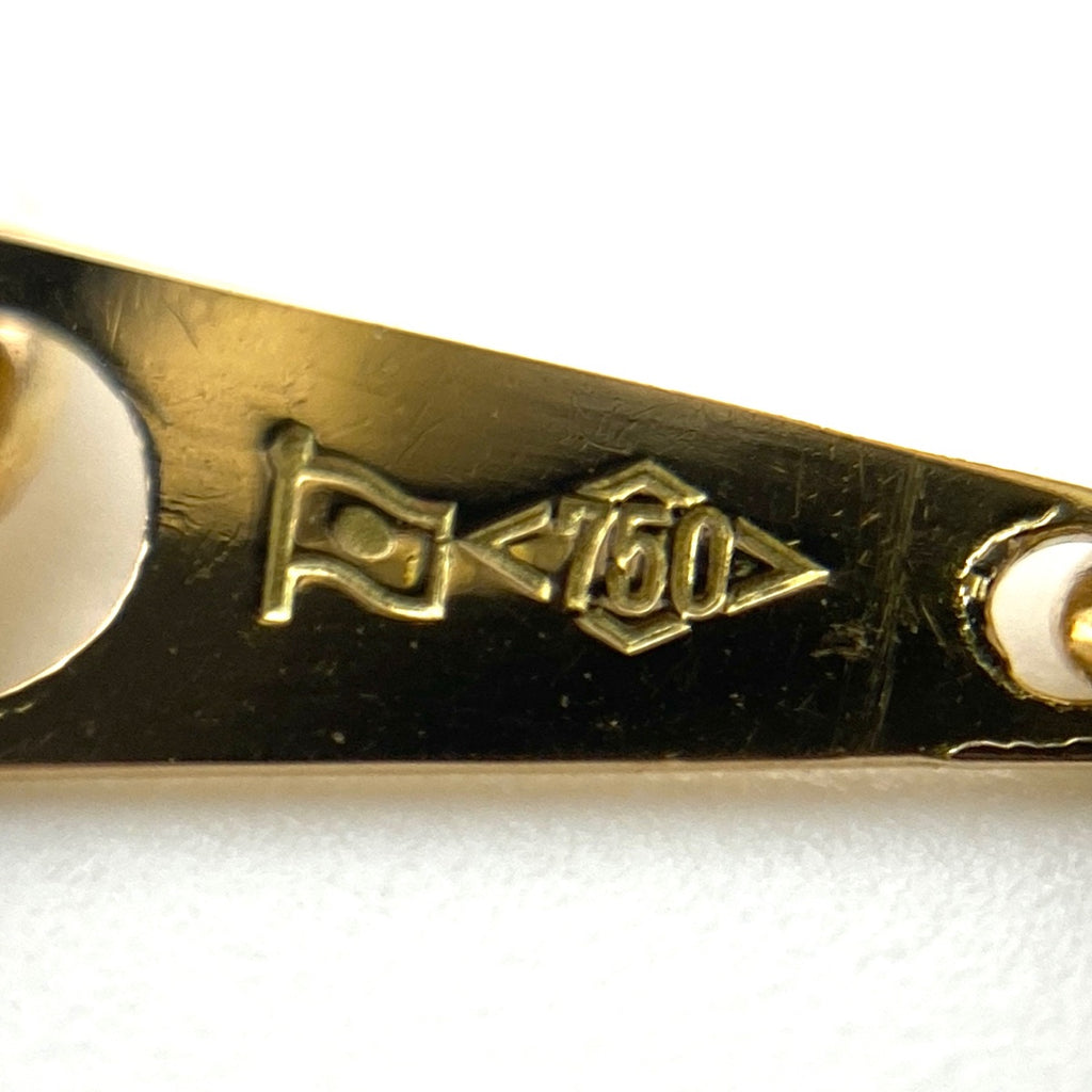 メレダイヤ デザインネックレス YG イエローゴールド ペンダント ネックレス K18 750 ダイヤモンド レディース 【中古】nbjwl