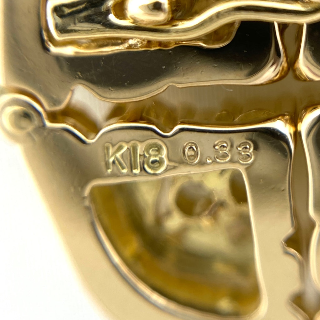 メレダイヤ デザインネックレス YG イエローゴールド ペンダント ネックレス K18 750 ダイヤモンド レディース 【中古】nbjwl