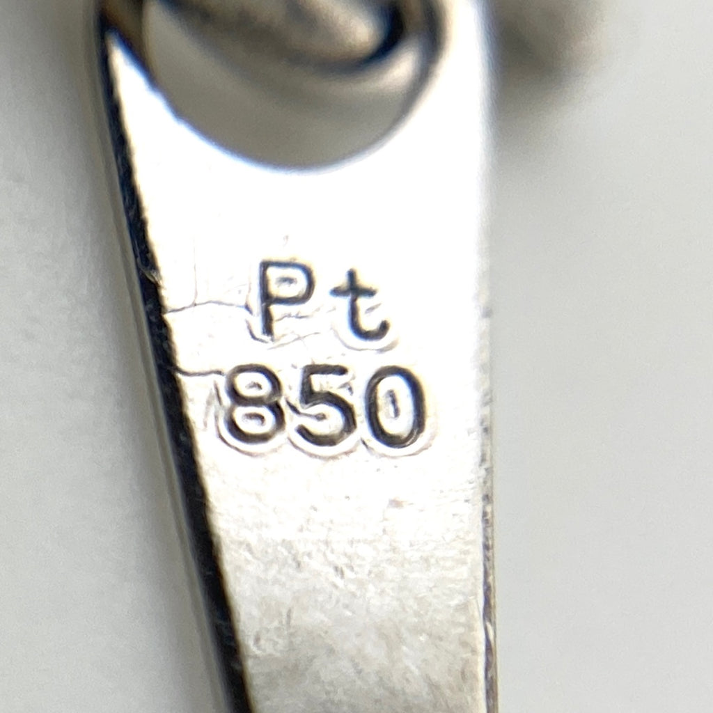 エメラルド デザインネックレス プラチナ ペンダント メレダイヤ ネックレス Pt850 エメラルド ダイヤモンド レディース 【中古】nbjwl
