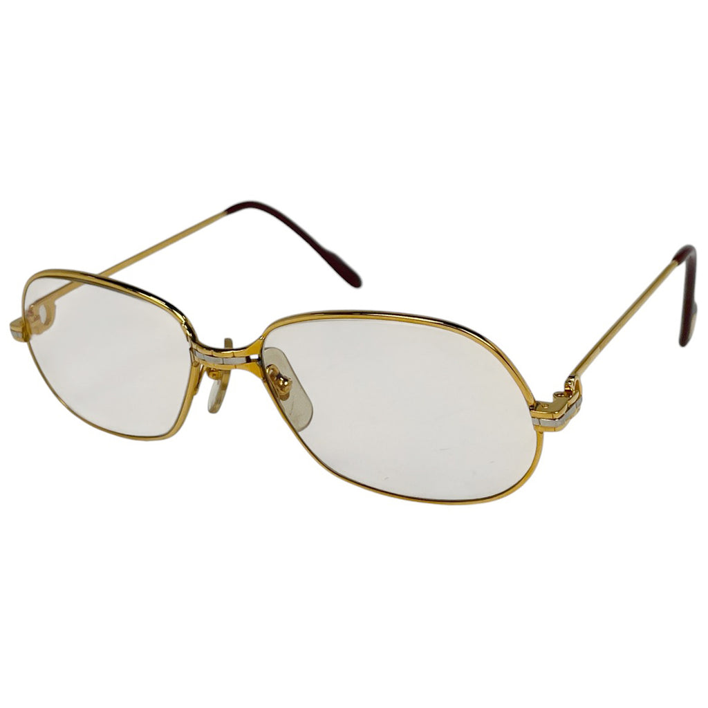 カルティエ マイヨン パンテール メガネ アイウェア 眼鏡 メタル ゴールド レディース 【中古】brbag