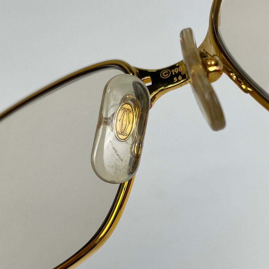 カルティエ マイヨン パンテール メガネ アイウェア 眼鏡 メタル ゴールド レディース 【中古】brbag