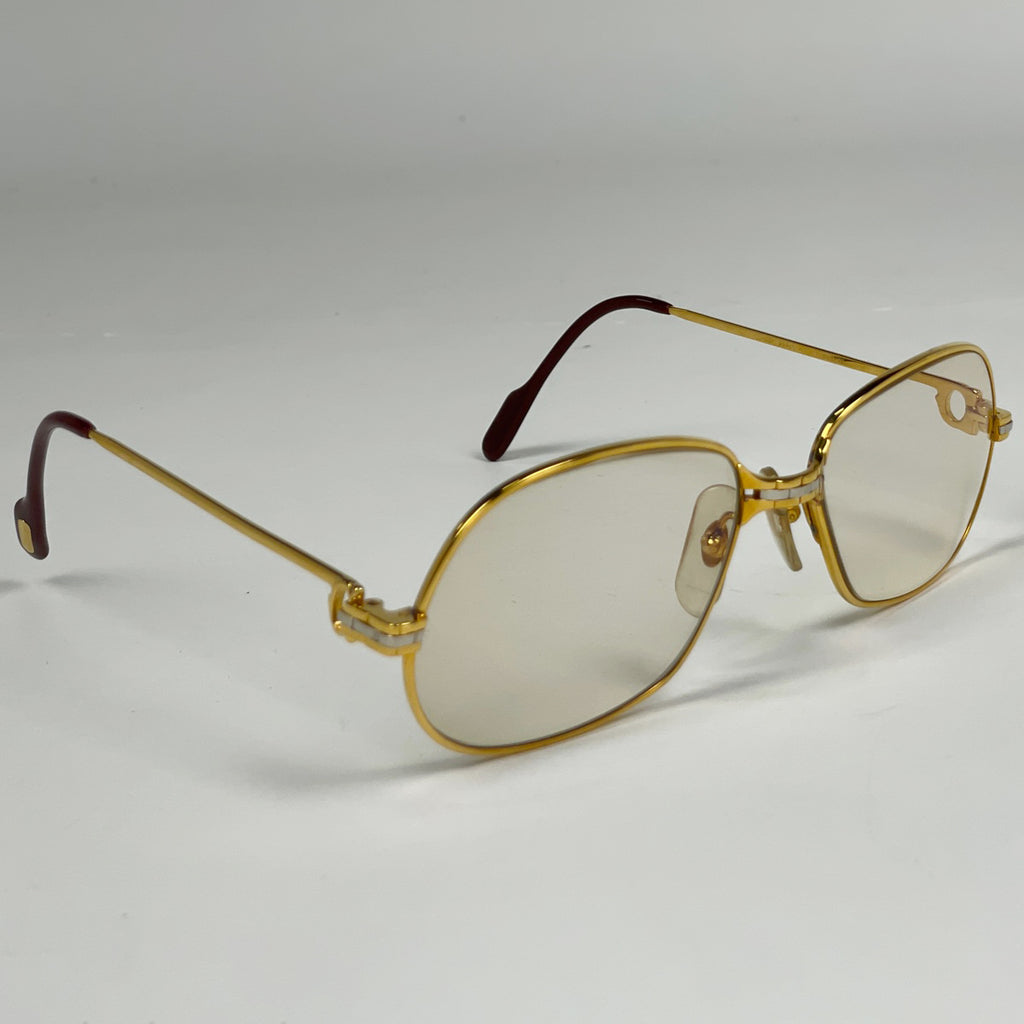 カルティエ マイヨン パンテール メガネ アイウェア 眼鏡 メタル ゴールド レディース 【中古】brbag