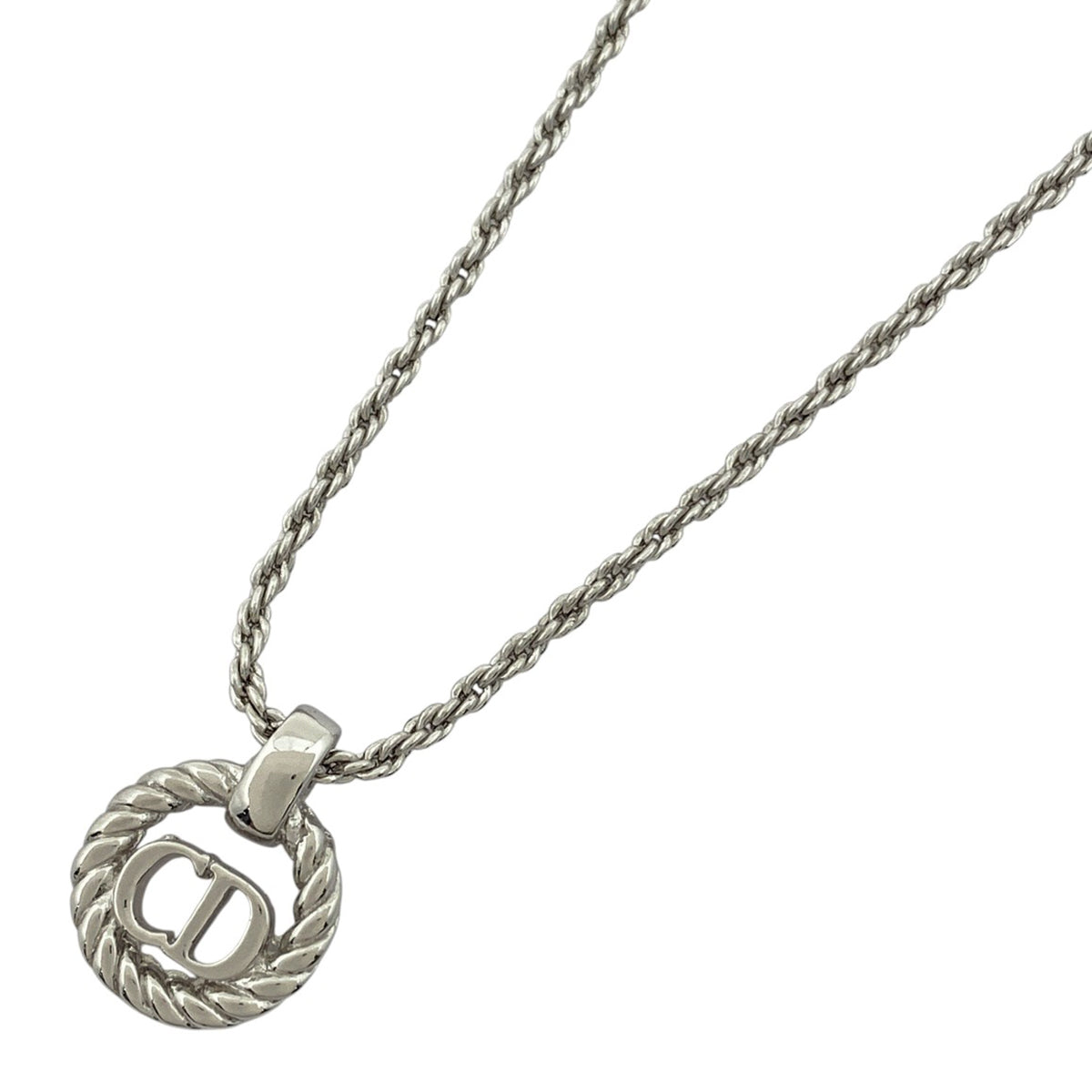 クリスチャンディオール　CDロゴネックレス　銀色　超美品 バイセル公式】クリスチャンディオール ロゴ ネックレス CD