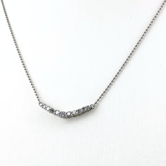 メレダイヤ デザインネックレス プラチナ ペンダント ネックレス Pt850 ダイヤモンド レディース 【中古】nbjwl