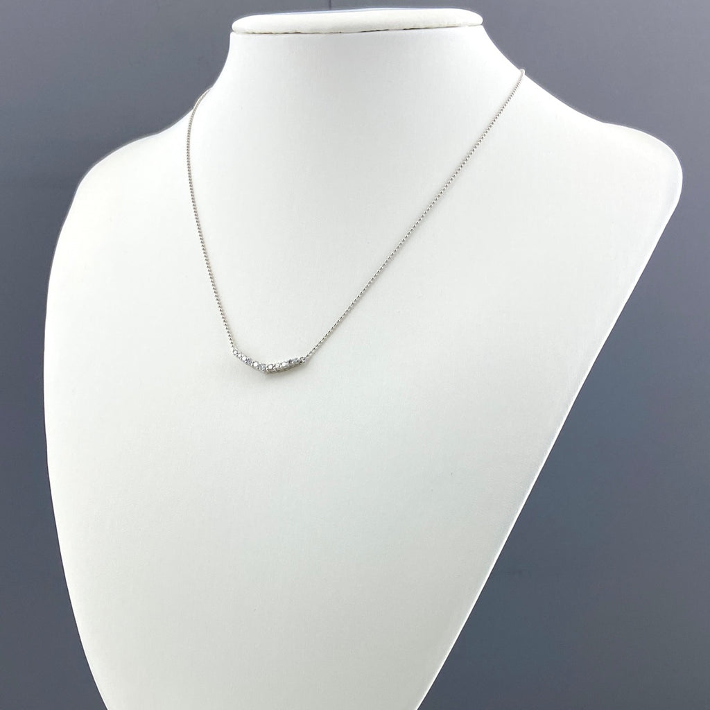 メレダイヤ デザインネックレス プラチナ ペンダント ネックレス Pt850 ダイヤモンド レディース 【中古】nbjwl