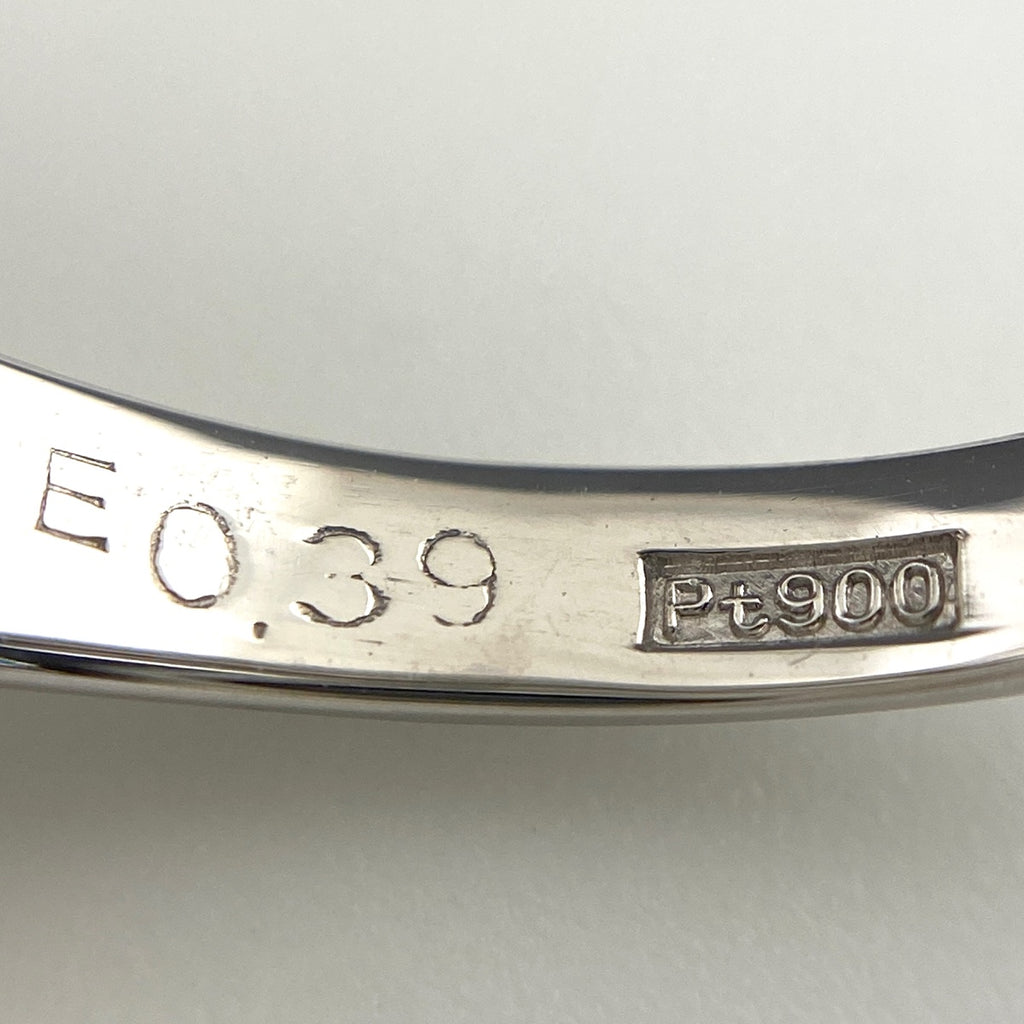 エメラルド デザインリング プラチナ 指輪 メレダイヤ リング 12.5号 Pt900 エメラルド ダイヤモンド レディース 【中古】nbjwl