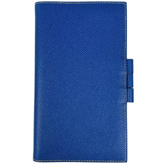 エルメス アジェンダ ヴィジョン PM 手帳カバー 手帳・ブックカバー レザー ブルー レディース 【中古】brbag