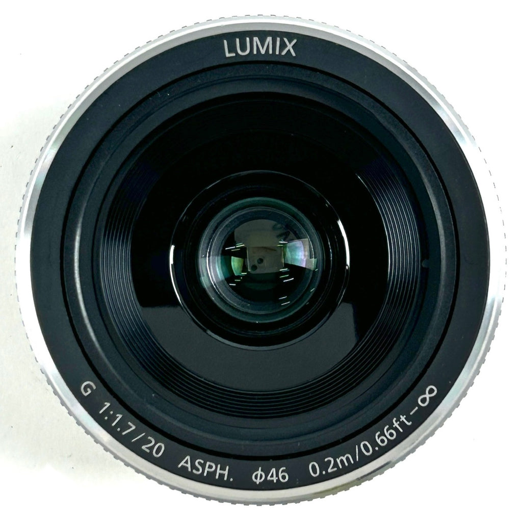 パナソニック Panasonic LUMIX G 20mm F1.7 II ASPH. H-H020A-S シルバー 一眼カメラ用レンズ（オートフォーカス） 【中古】