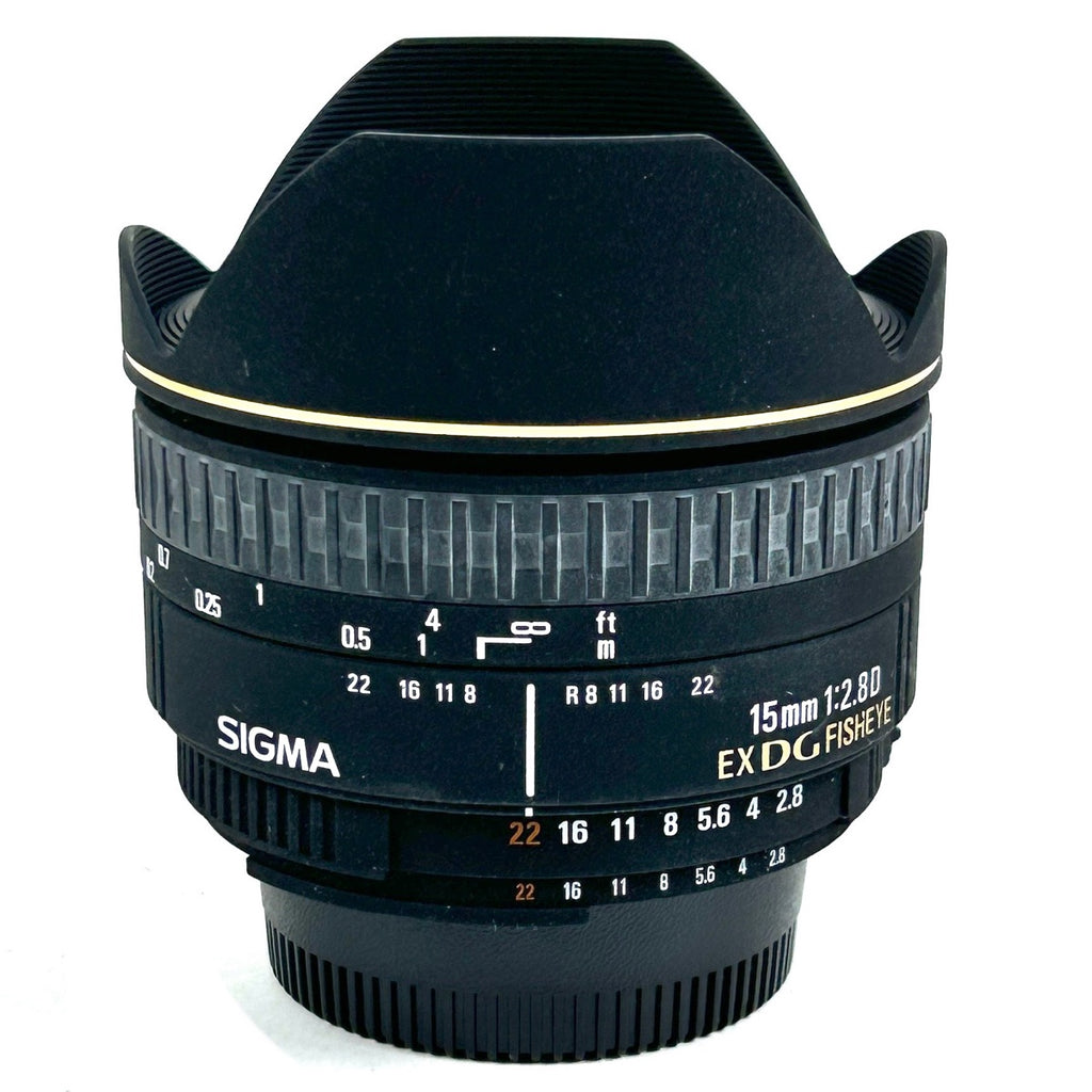 シグマ SIGMA 15mm F2.8EX DG DIAGONAL FISHEYE (ニコンF用) 一眼カメラ用レンズ（オートフォーカス） 【中古】