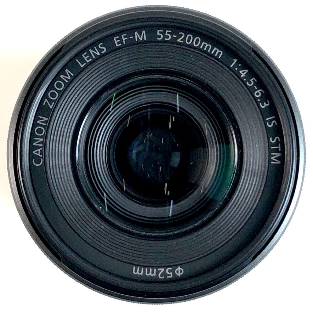 キヤノン Canon EF-M 55-200mm F4.5-6.3 IS STM ブラック 一眼カメラ用レンズ（オートフォーカス） 【中古】