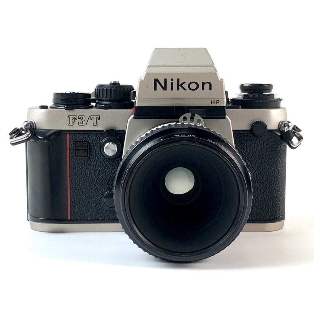 ニコン Nikon F3/T HP チタン シルバー  + Ai NIKKOR 55mm F3.5 Micro フィルム マニュアルフォーカス 一眼レフカメラ 【中古】