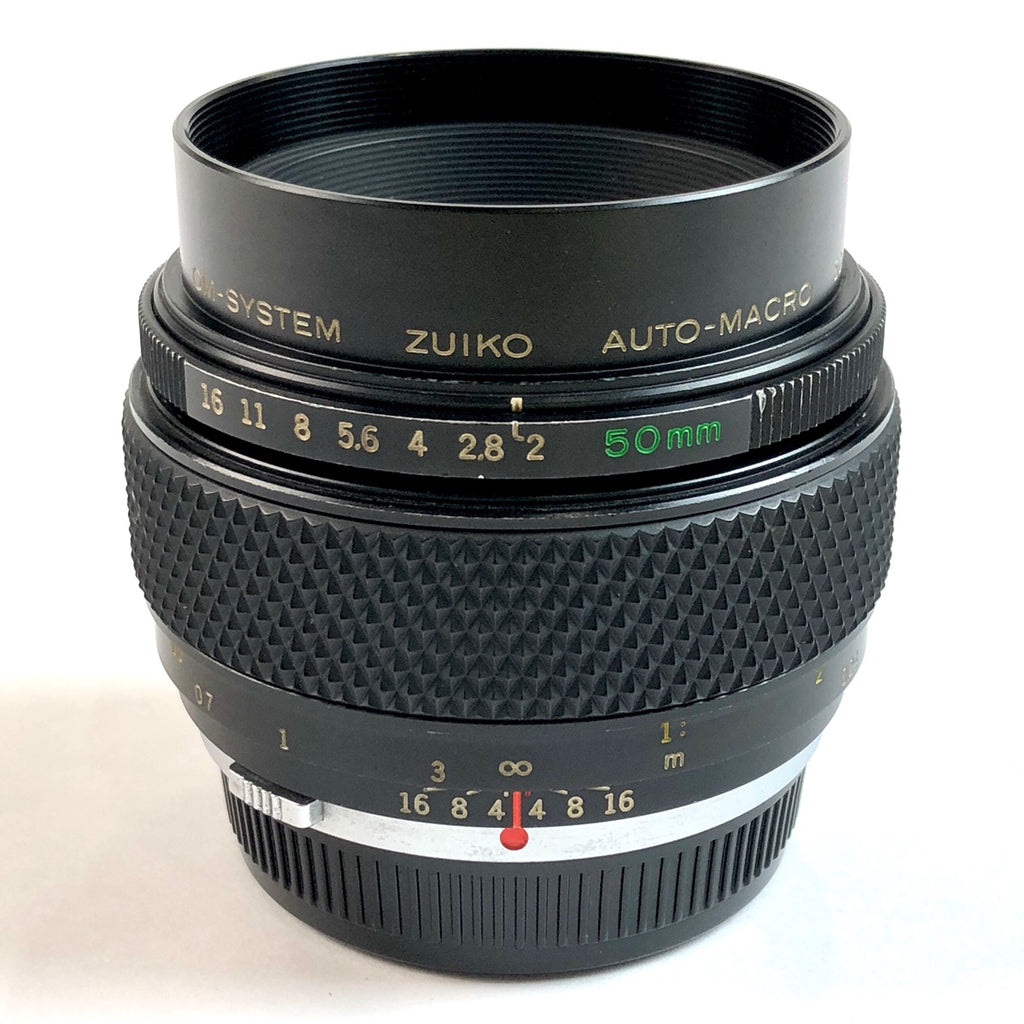 オリンパス OLYMPUS ZUIKO AUTO-MACRO 50mm F2 一眼カメラ用レンズ（マニュアルフォーカス） 【中古】