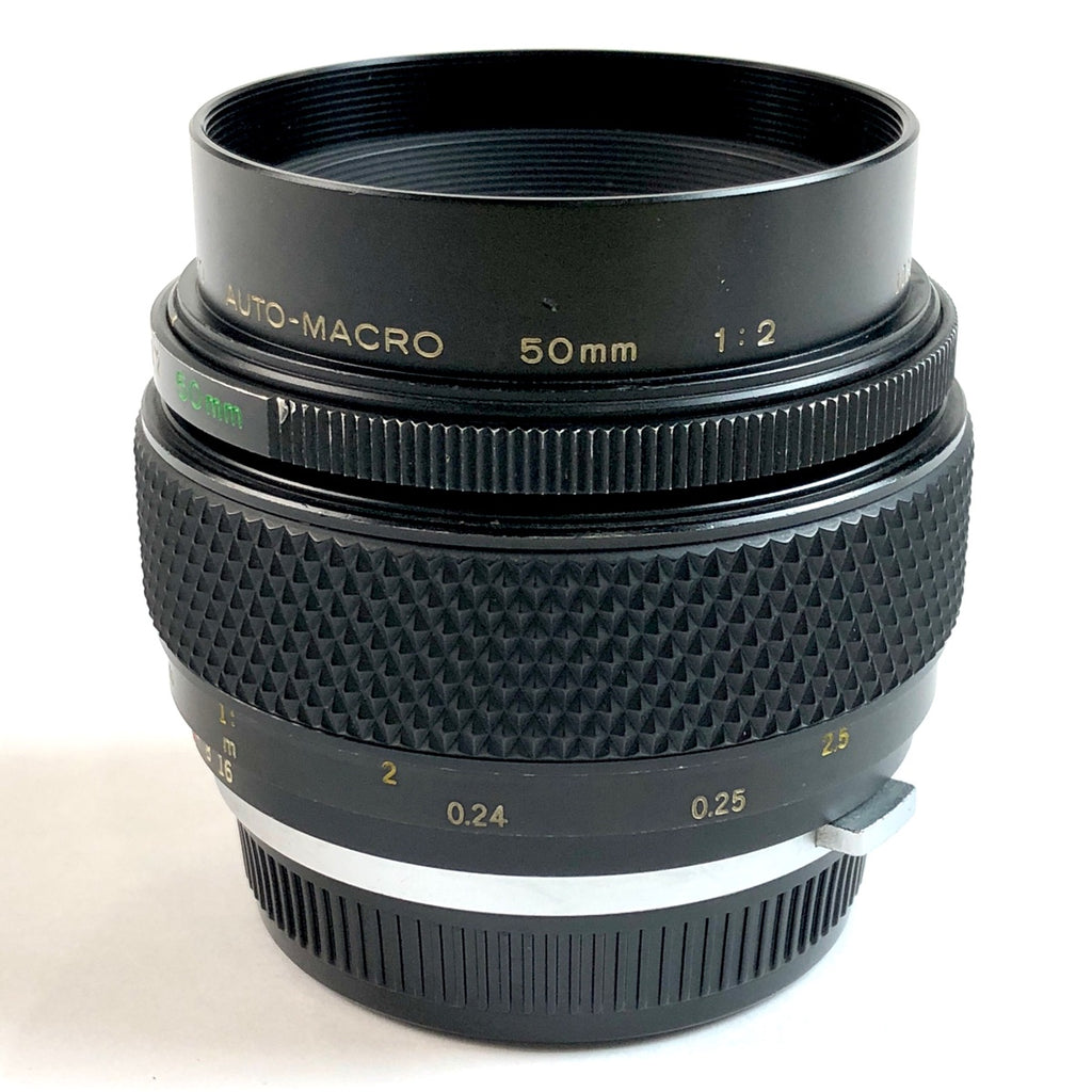 オリンパス OLYMPUS ZUIKO AUTO-MACRO 50mm F2 一眼カメラ用レンズ（マニュアルフォーカス） 【中古】