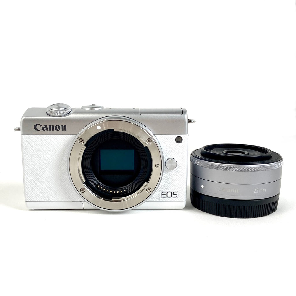 キヤノン Canon EOS M200  ホワイト ＋ EF-M 22mm F2 STM シルバー デジタル ミラーレス 一眼カメラ 【中古】