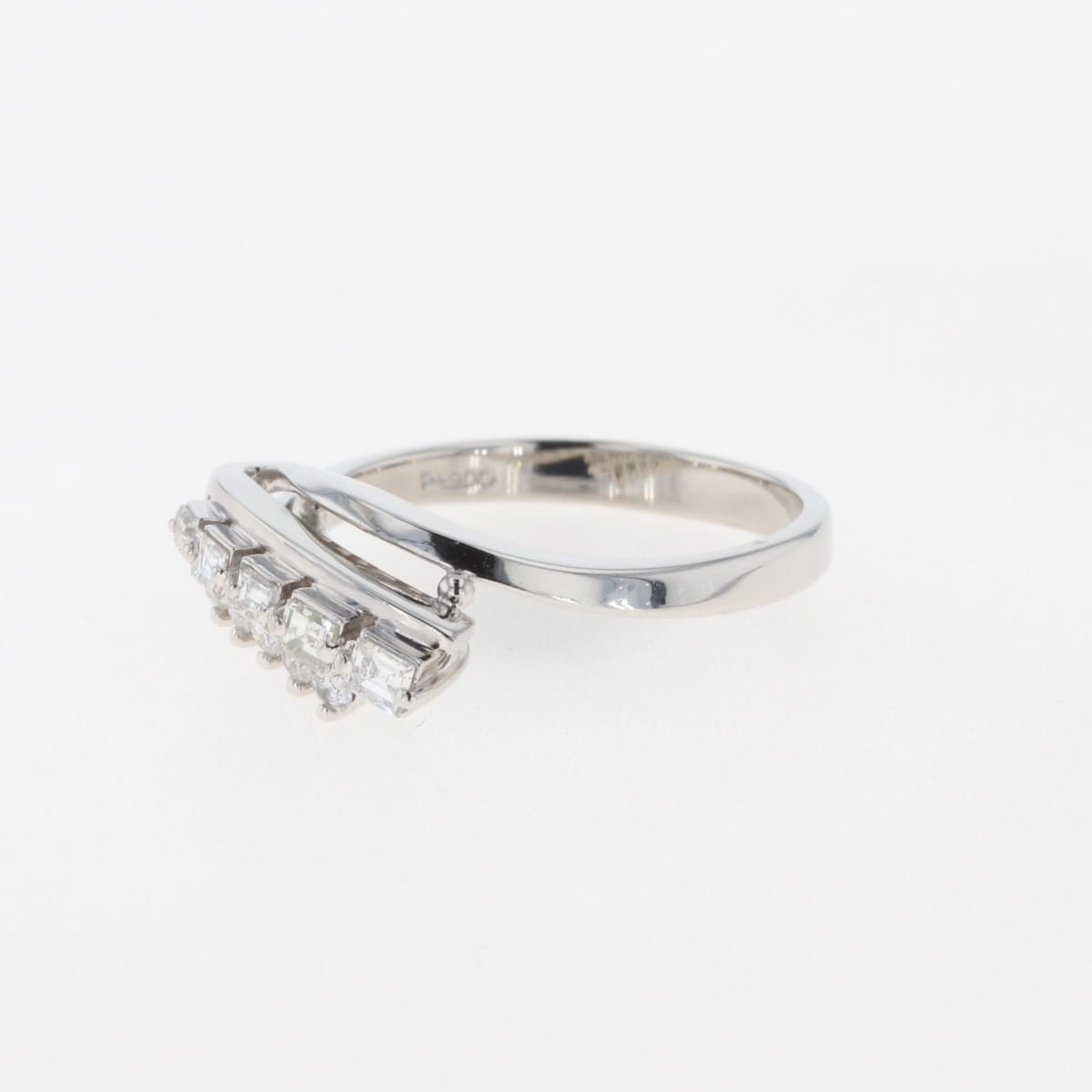 メレダイヤ デザインリング プラチナ 指輪 リング 12号 Pt900 ダイヤモンド レディース 【中古】