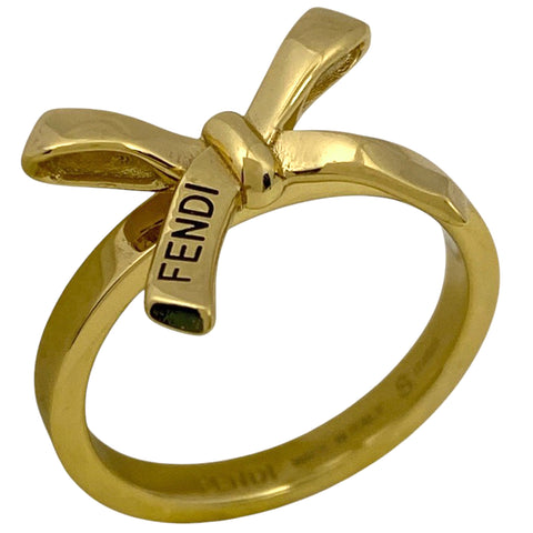 FENDI フェンディ バゲット リング ストーン 8AH813 ゴールド