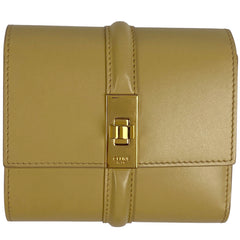 セリーヌ スモール トリフォールドウォレット 16 三つ折り財布 レザー イエロー レディース 【中古】 brbag