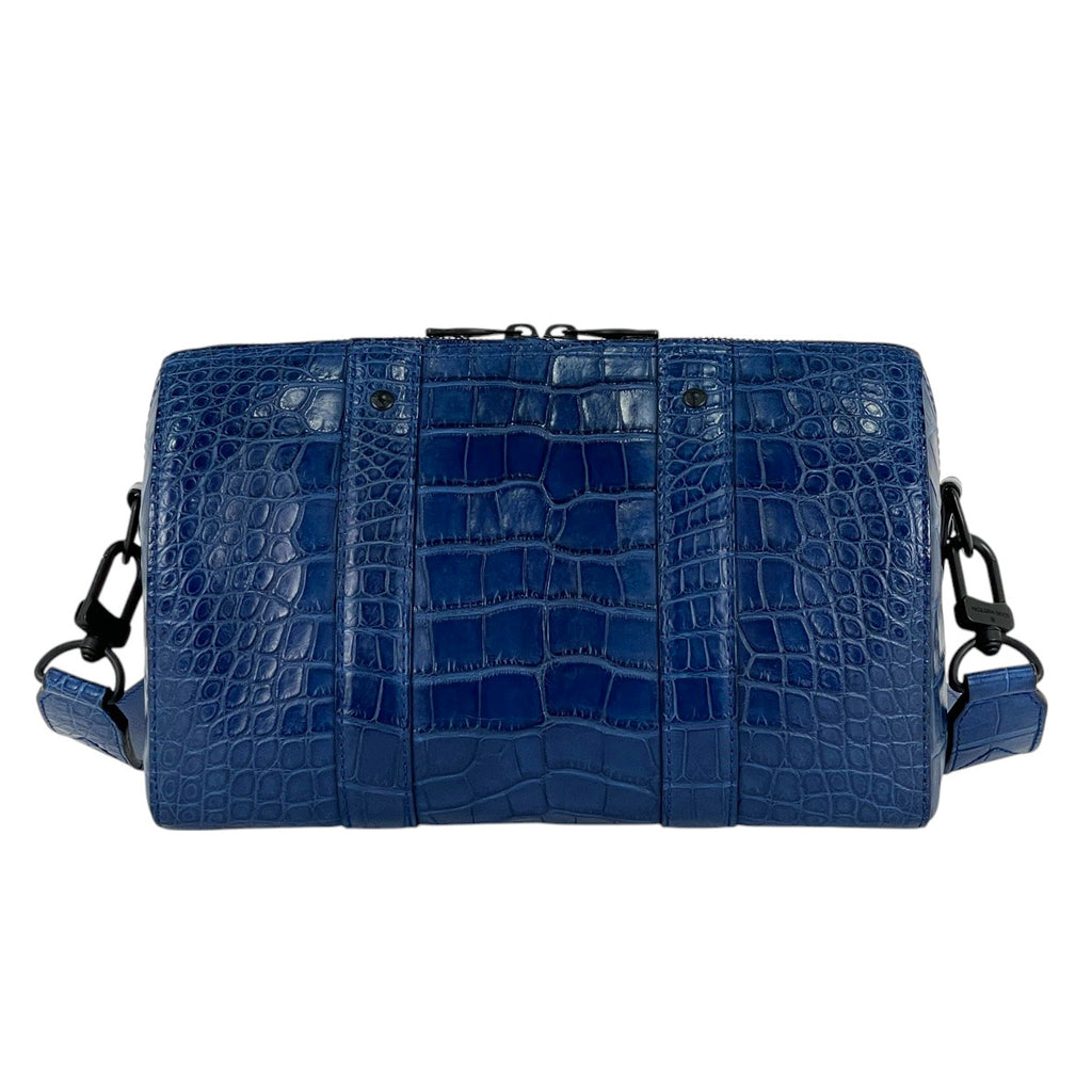 ルイ・ヴィトン シティ キーポル ショルダーバッグ クロコダイル ブルー N82485 レディース 【中古】brbag