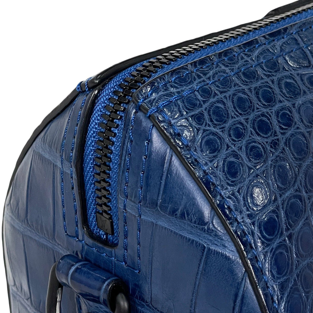 ルイ・ヴィトン シティ キーポル ショルダーバッグ クロコダイル ブルー N82485 レディース 【中古】brbag