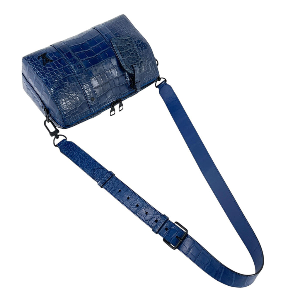 ルイ・ヴィトン シティ キーポル ショルダーバッグ クロコダイル ブルー N82485 レディース 【中古】brbag