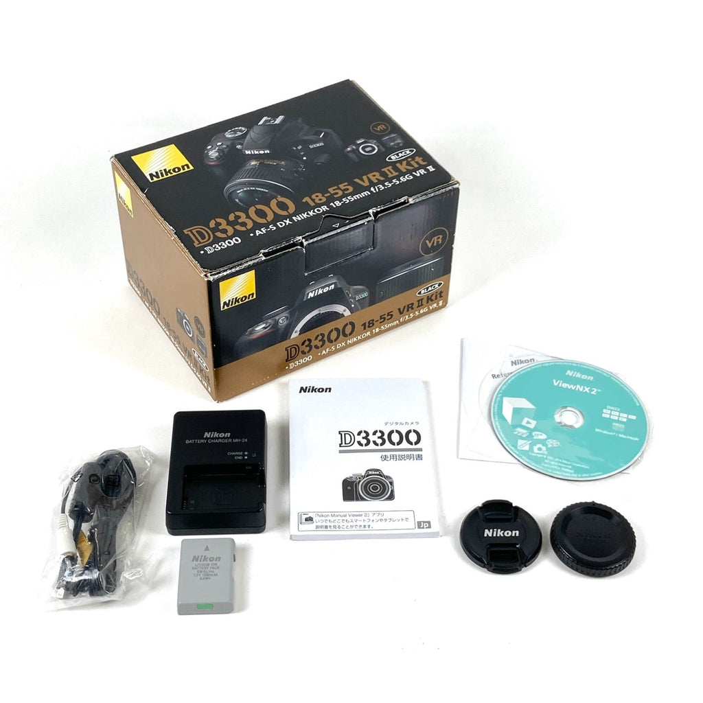 ニコン Nikon D3300 18-55 VR II レンズキット ブラック デジタル 一眼レフカメラ 【中古】cambb