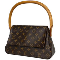 ルイ・ヴィトン ミニ ルーピング 肩掛け ワンショルダー ハンドバッグ ショルダーバッグ モノグラム ブラウン M51147 レディース 【中古】brbag