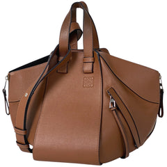 ロエベ ハンモック バッグ スモール 2WAY ショルダーバッグ アナグラム ハンドバッグ レザー ブラウン レディース 【中古】brbag