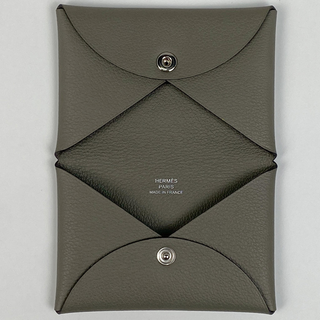 エルメス カルヴィ ヴェルソ カードケース コインケース エバーカラー グリメイヤー レディース 【中古】brbag