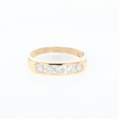 メレダイヤ デザインリング YG イエローゴールド 指輪 リング 9.5号 K18 ダイヤモンド レディース 【中古】nbjwl