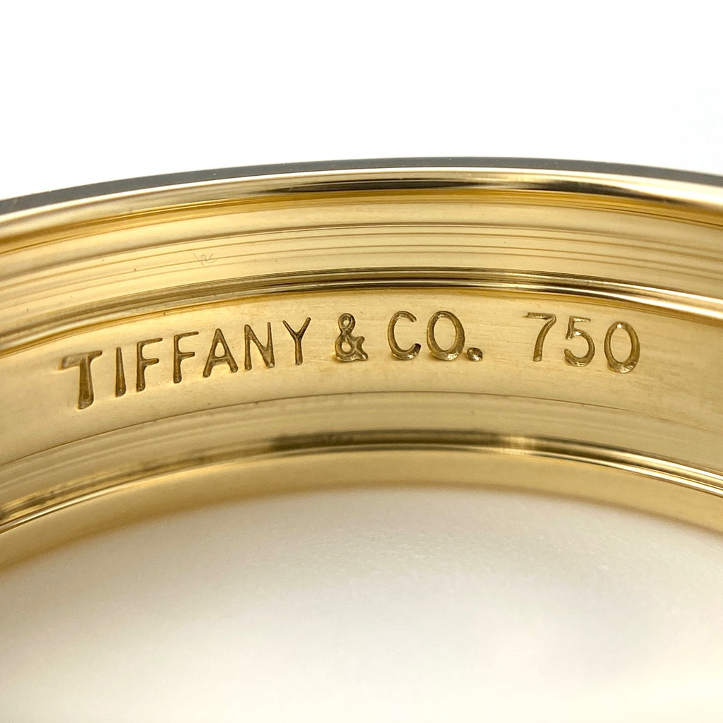 専用ティファニー ヘリンボーンリング シルバー925 金750 コンビ13.5号 Tiffany & Co. - ティファニー リング グルーブドウィズ 13号
