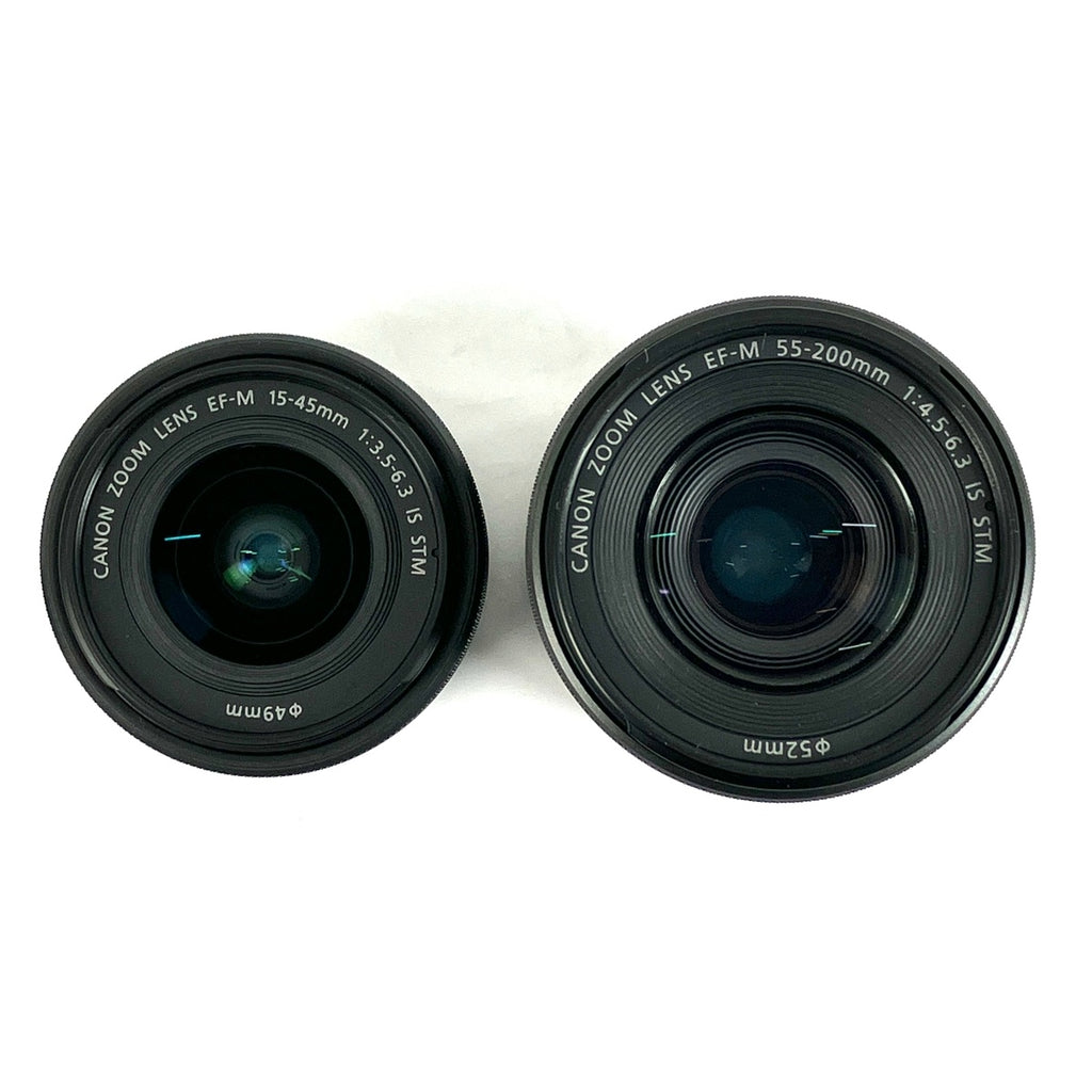 【在庫一掃】 キヤノン Canon EOS Kiss M2 ダブルズームキット ブラック デジタル ミラーレス 一眼カメラ 【中古】cambb