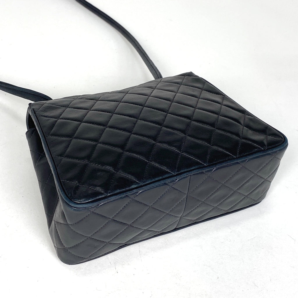 シャネル ココマーク ショルダーバッグ マトラッセ ショルダーバッグ レザー ブラック レディース 【中古】brbag