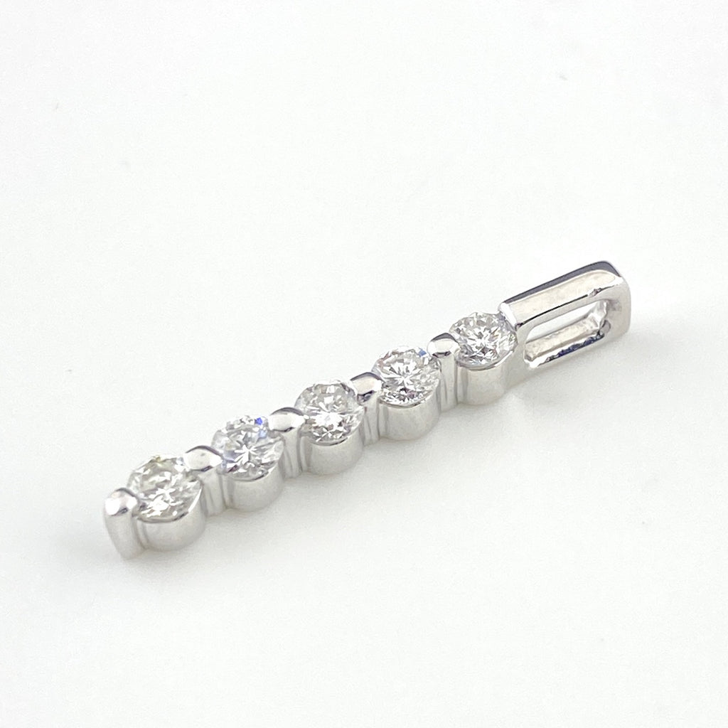 メレダイヤ デザインペンダントトップ WG ホワイトゴールド ペンダントトップ K18 WG ダイヤモンド レディース 【中古】nbjwl