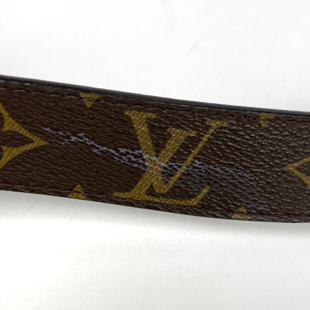 ルイ・ヴィトン サンチュール LV カット ロゴ リバーシブル ベルト モノグラム ブラウン レディース 【中古】 ラッピング可