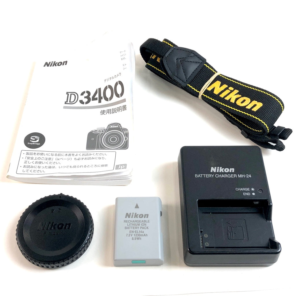 ニコン Nikon D3400 18-55VR レンズキット ブラック デジタル 一眼レフカメラ 【中古】