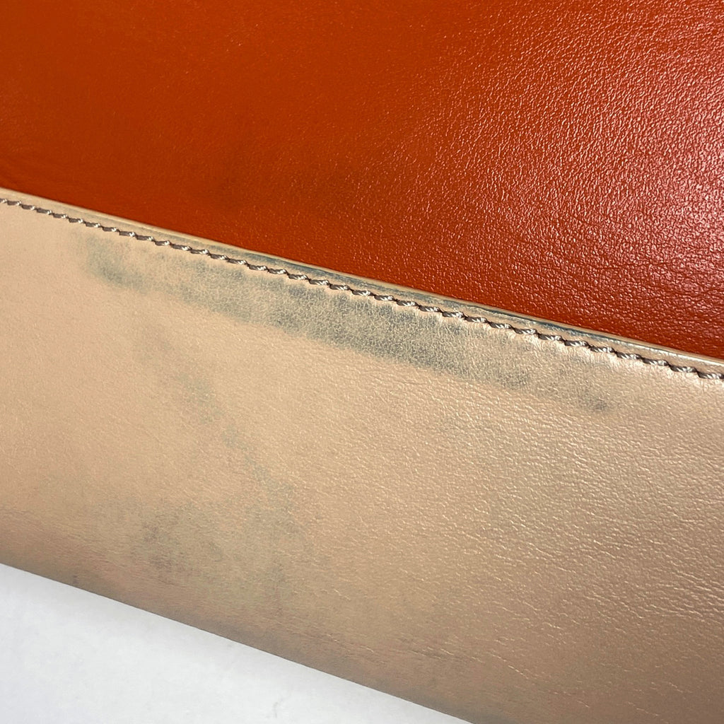 モンクレール ロゴ トートバッグ 手提げ トートバッグ レザー オレンジ ベージュ レディース 【中古】brbag