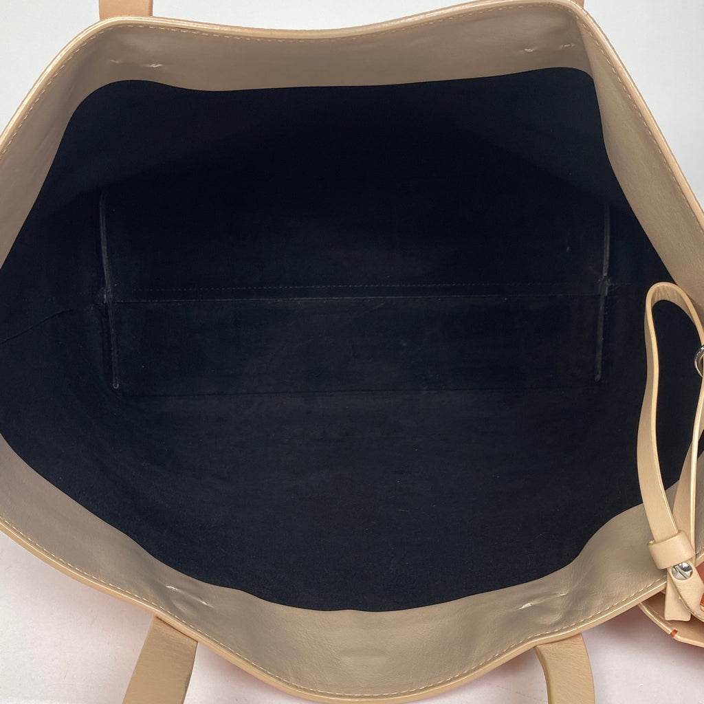 モンクレール ロゴ トートバッグ 手提げ トートバッグ レザー オレンジ ベージュ レディース 【中古】brbag